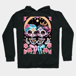 Couples Dia De Los Muertos 0041 Hoodie